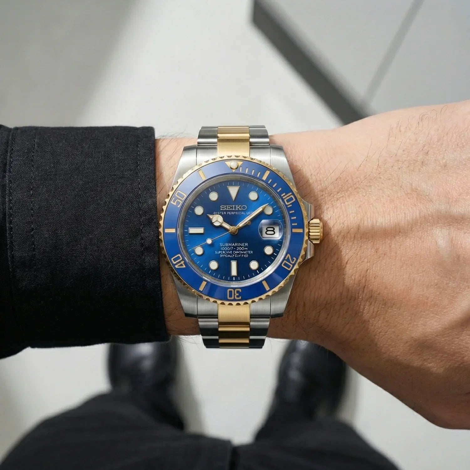 Submariner Mod Blue Gold